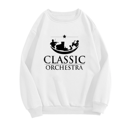Classic Orchestra Crewneck Sweatshirt - Vintage Musician Silhouette Pullover, Orchestra Music Lover Gift, Band Geek Top