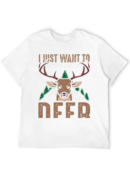 I Just Want To Leave And Go Deer T-Shirt