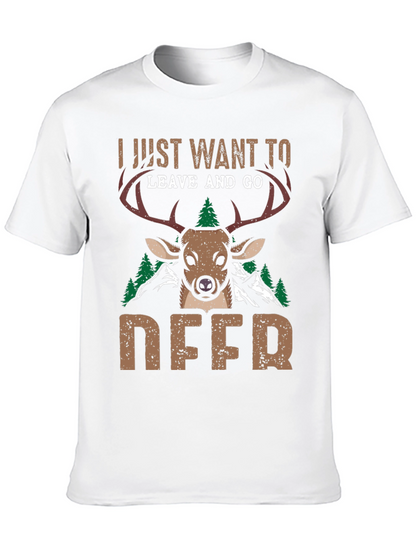 I Just Want To Leave And Go Deer T-Shirt