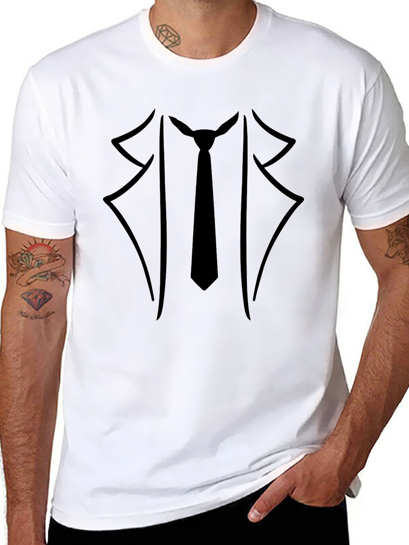 Suit & Tie Graphic T-Shirt - Stylish and Fun