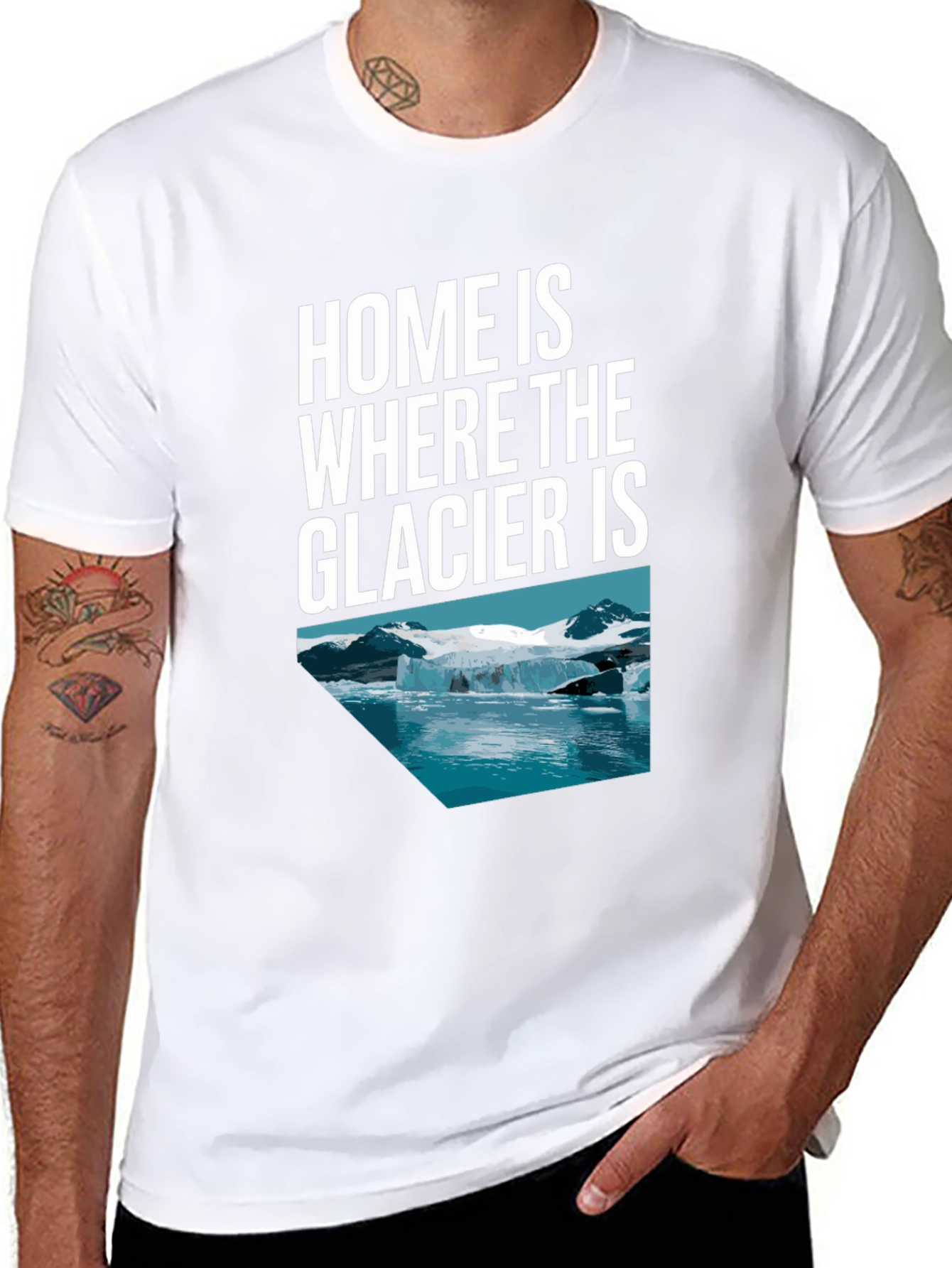 Glacier Graphic Tee - Home Is Where the Glacier Is