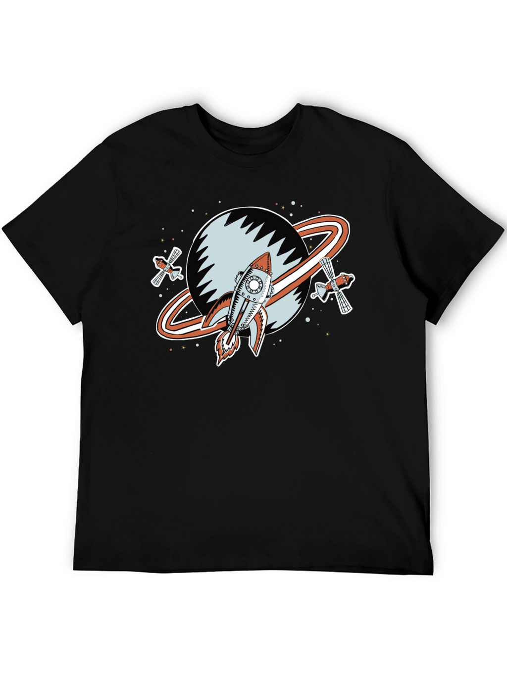 Retro Space Rocket Graphic Tee