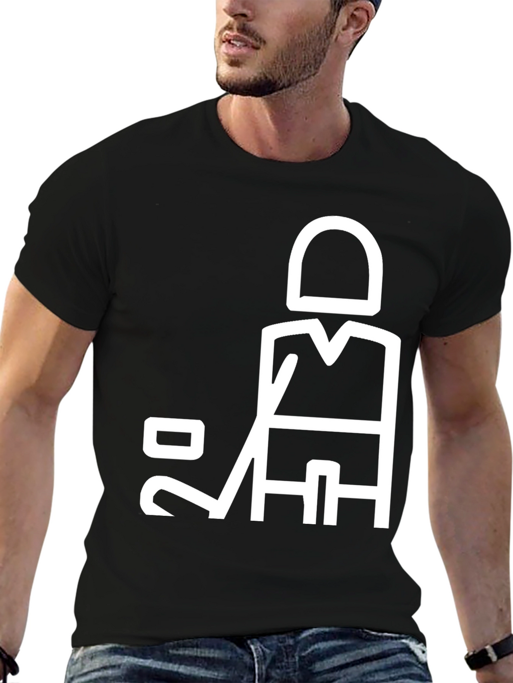 Hockey Player Graphic T-Shirt