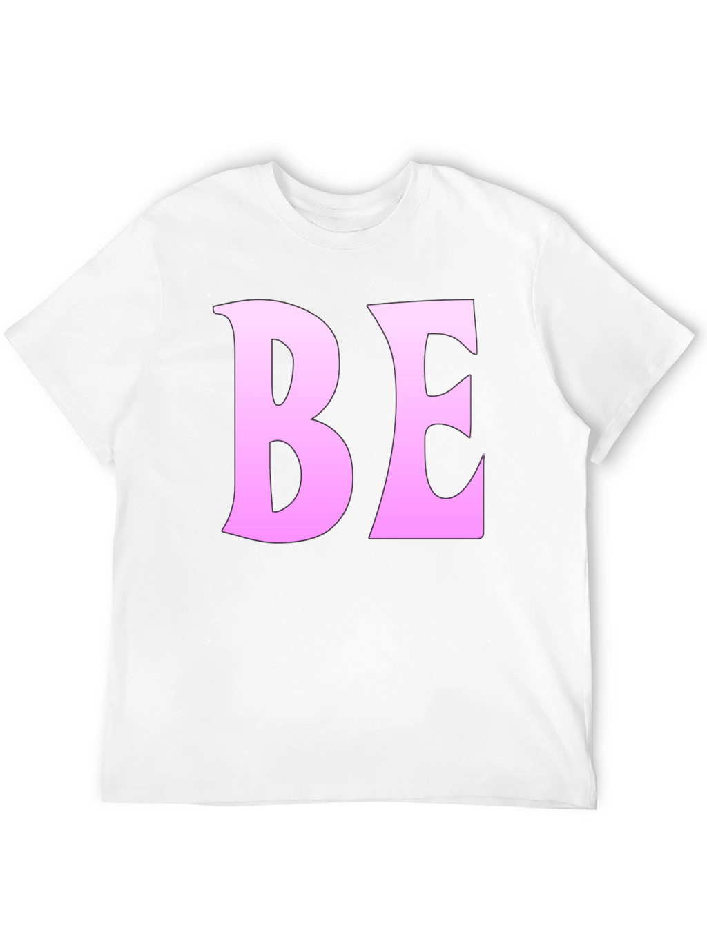 Black T-Shirt with Pink BE Print