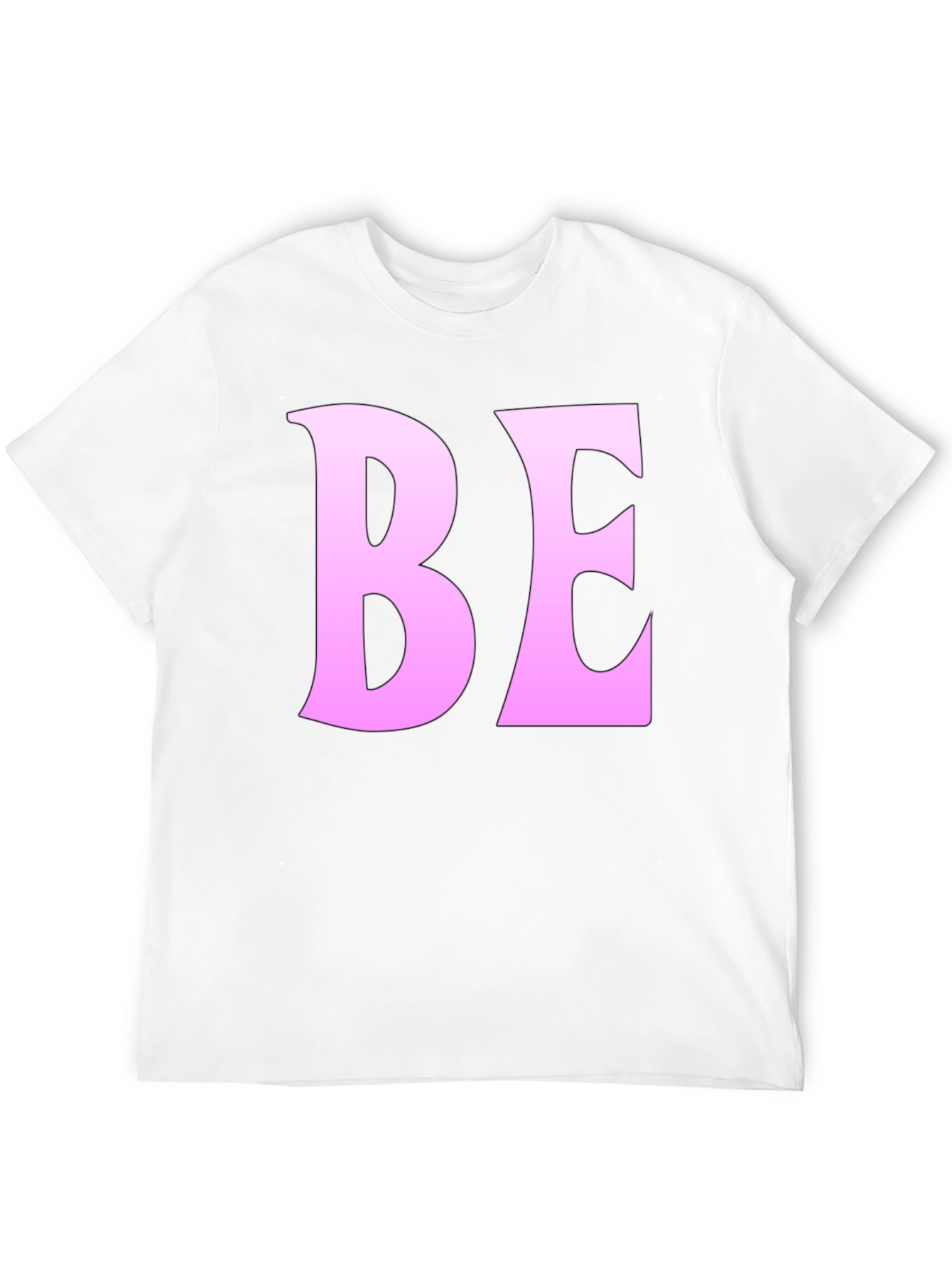 Black T-Shirt with Pink BE Print
