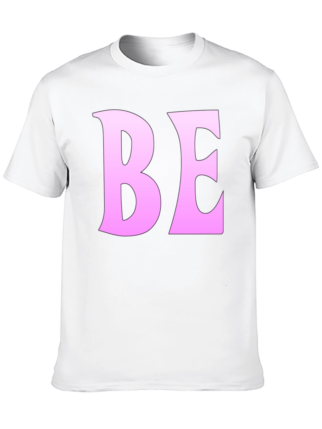 Black T-Shirt with Pink BE Print