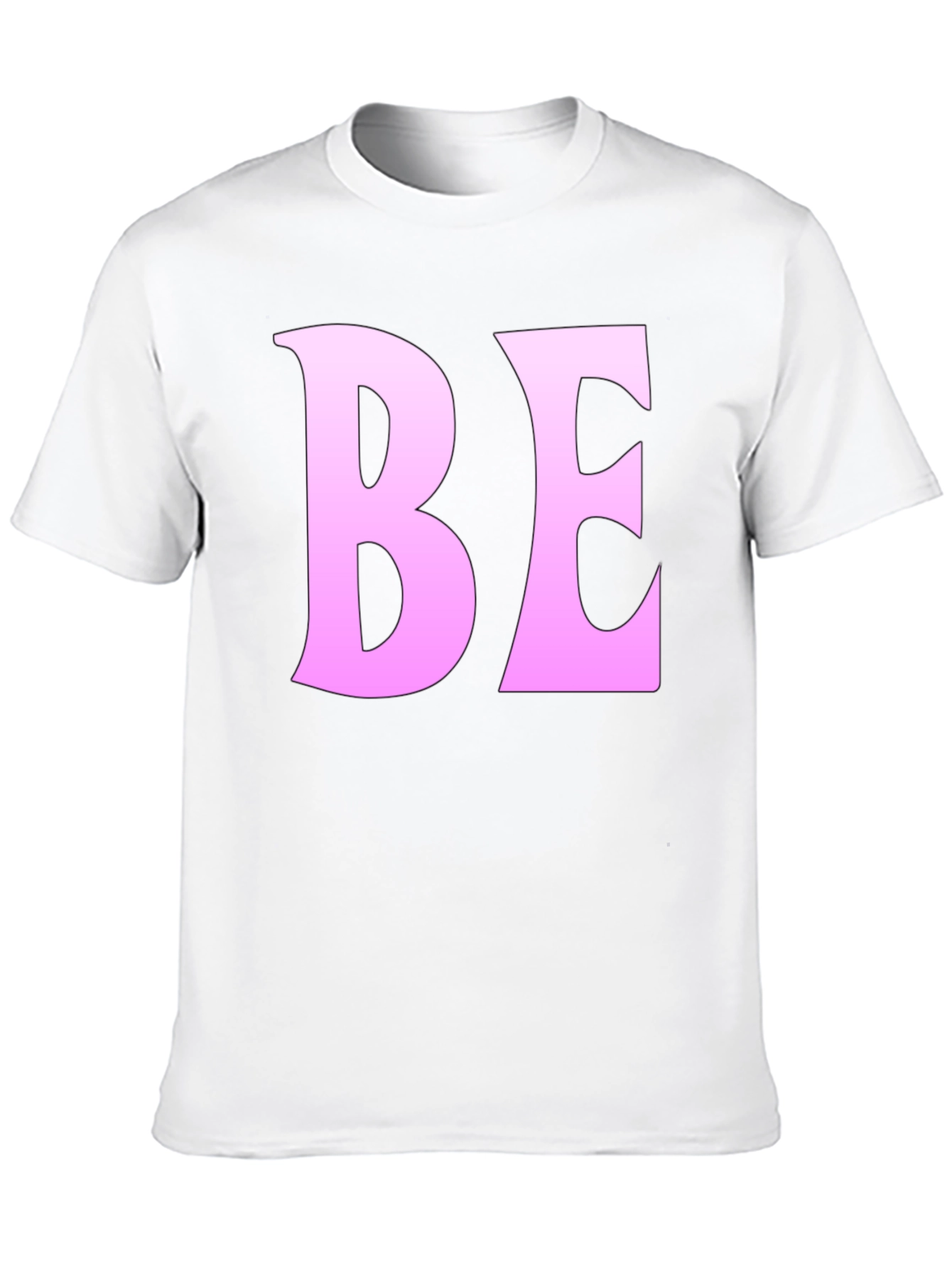 Black T-Shirt with Pink BE Print