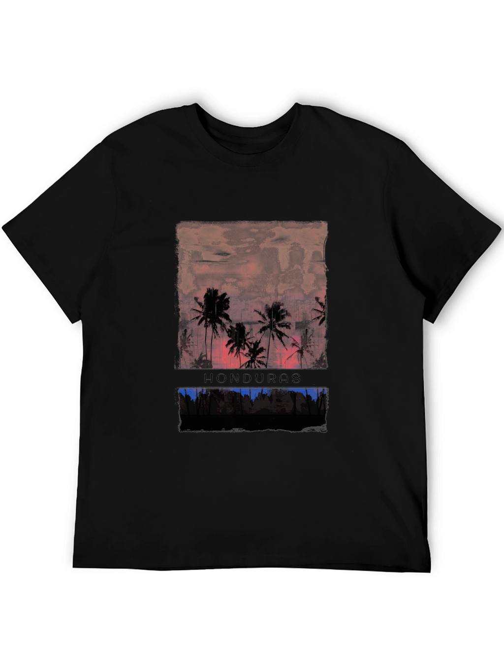 Honduras Palm Tree Sunset Graphic T-Shirt