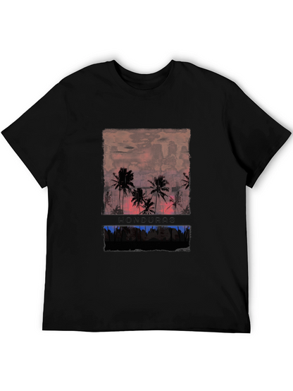 Honduras Palm Tree Sunset Graphic T-Shirt
