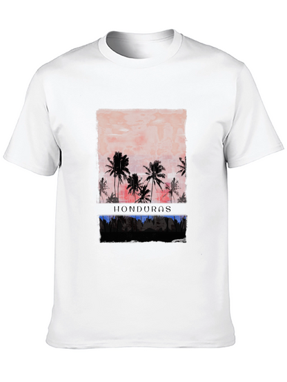 Honduras Palm Tree Sunset Graphic T-Shirt