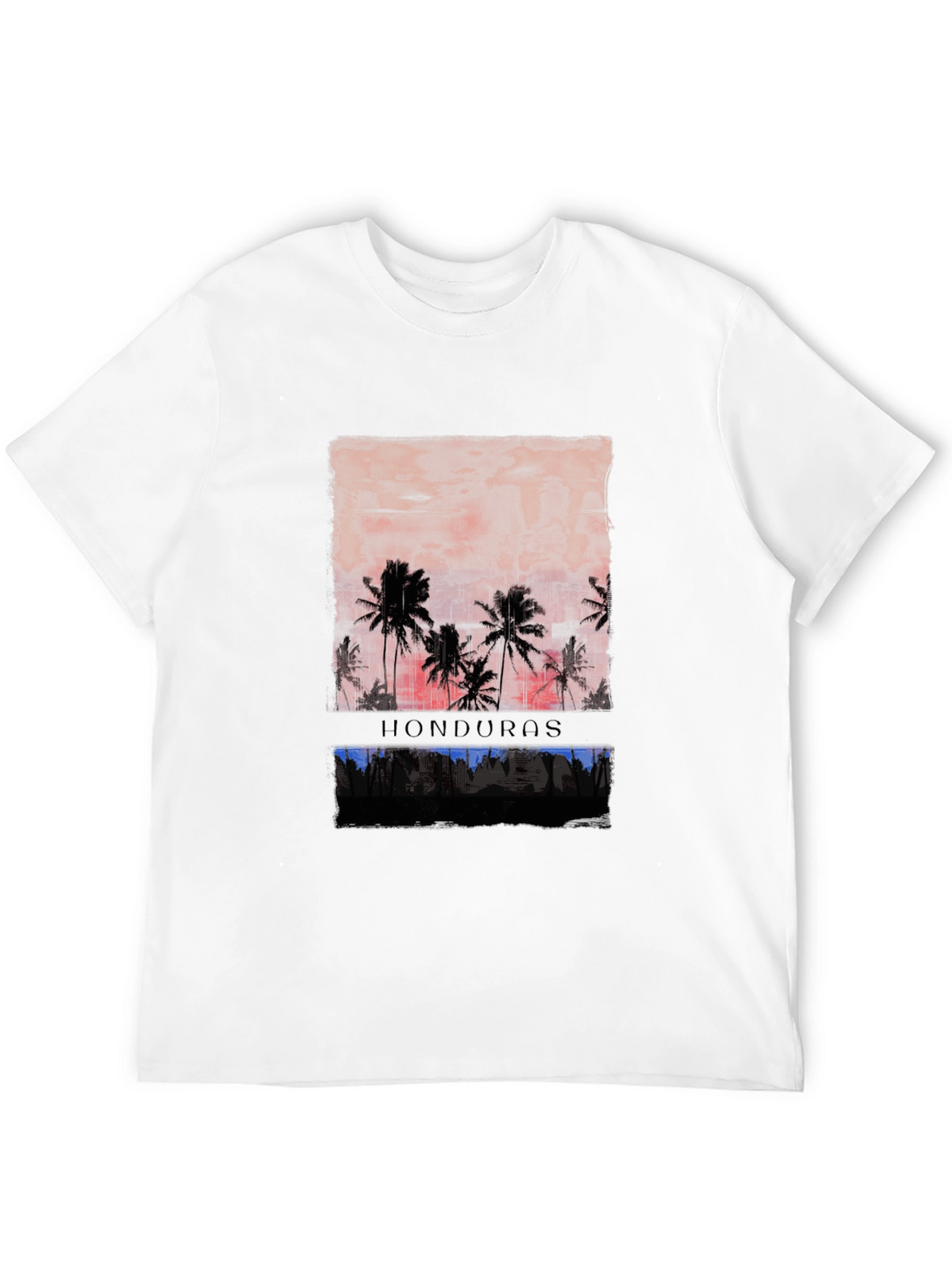 Honduras Palm Tree Sunset Graphic T-Shirt