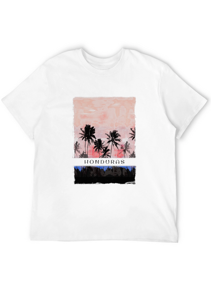 Honduras Palm Tree Sunset Graphic T-Shirt