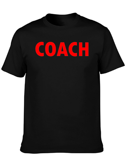 Coach Crew Neck T-Shirt - Bold Red Text