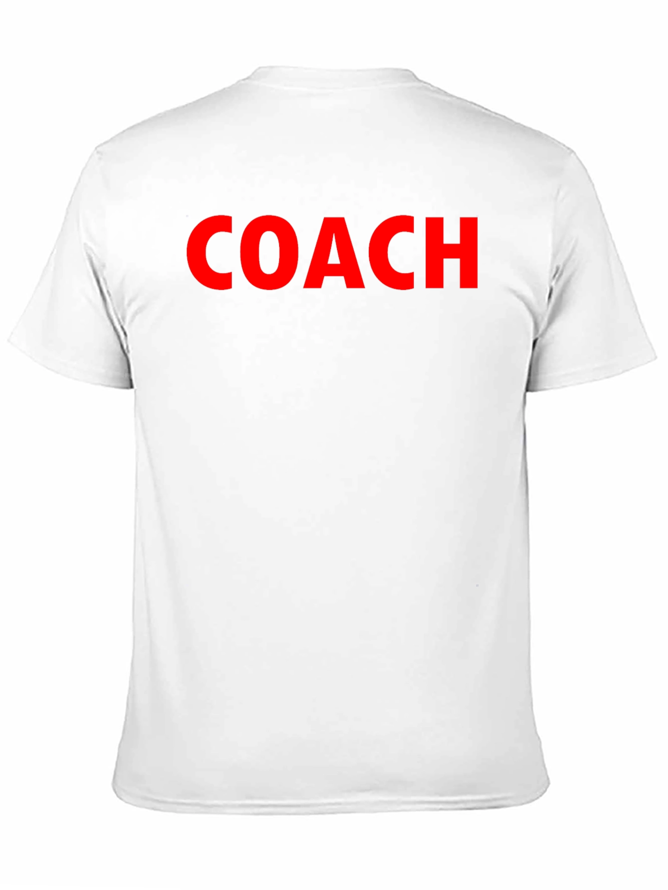 Coach Crew Neck T-Shirt - Bold Red Text