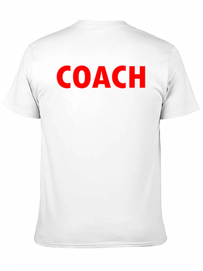 Coach Crew Neck T-Shirt - Bold Red Text