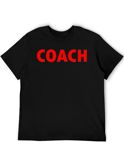 Coach Crew Neck T-Shirt - Bold Red Text