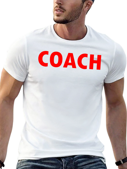 Coach Crew Neck T-Shirt - Bold Red Text