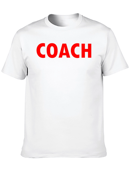 Coach Crew Neck T-Shirt - Bold Red Text