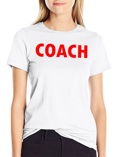 Coach Crew Neck T-Shirt - Bold Red Text