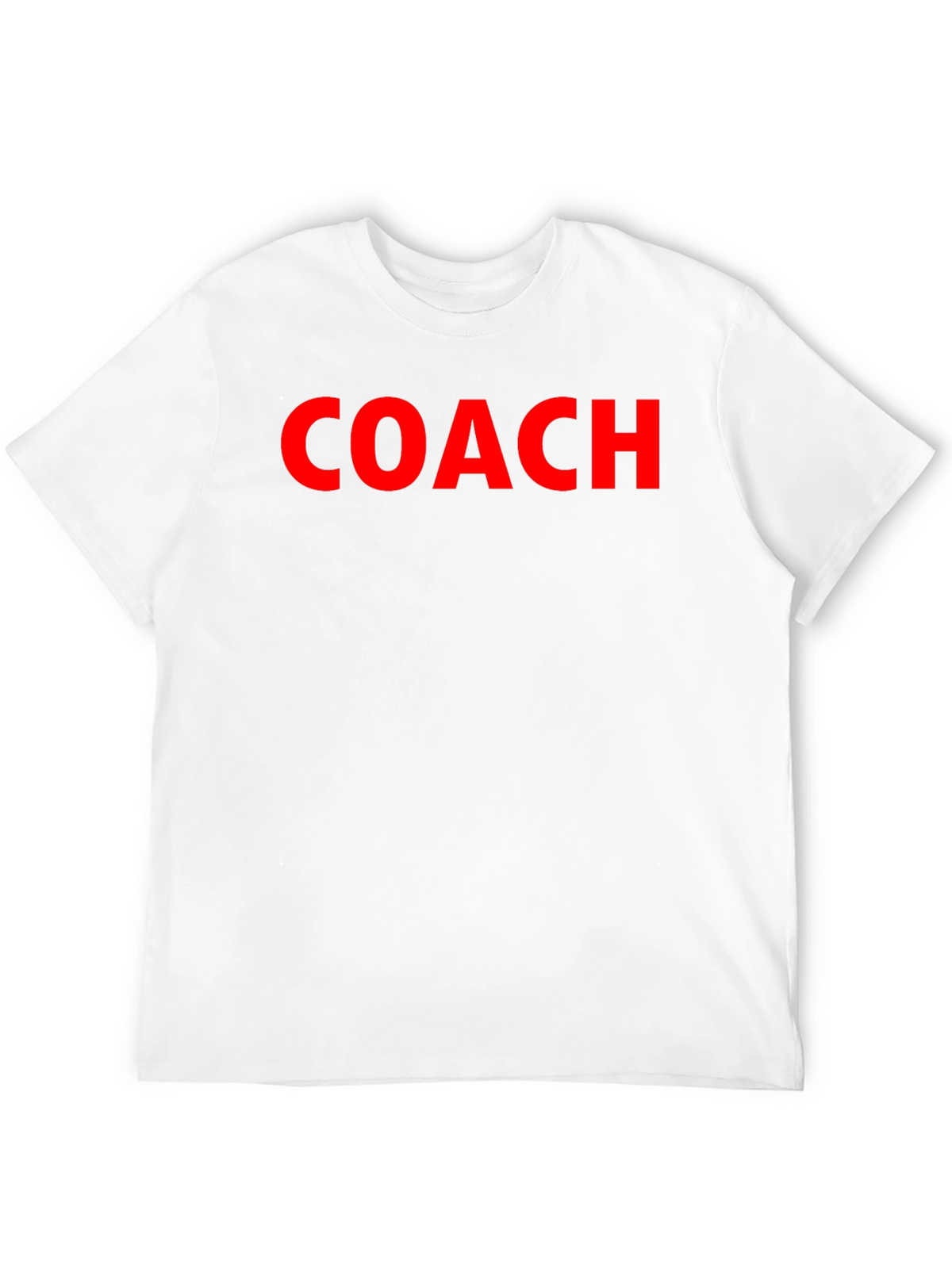 Coach Crew Neck T-Shirt - Bold Red Text
