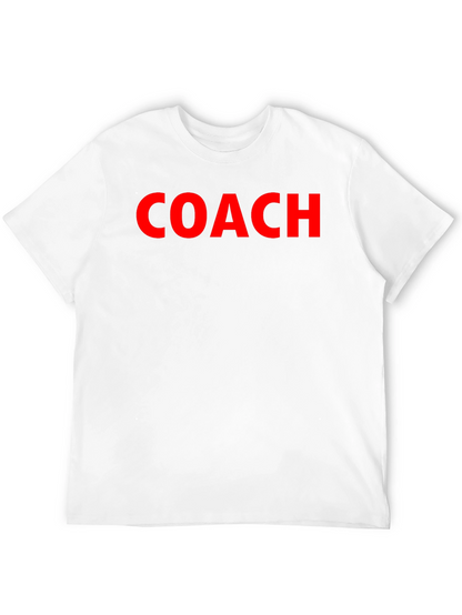 Coach Crew Neck T-Shirt - Bold Red Text