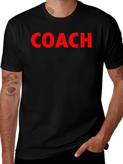 Coach Crew Neck T-Shirt - Bold Red Text