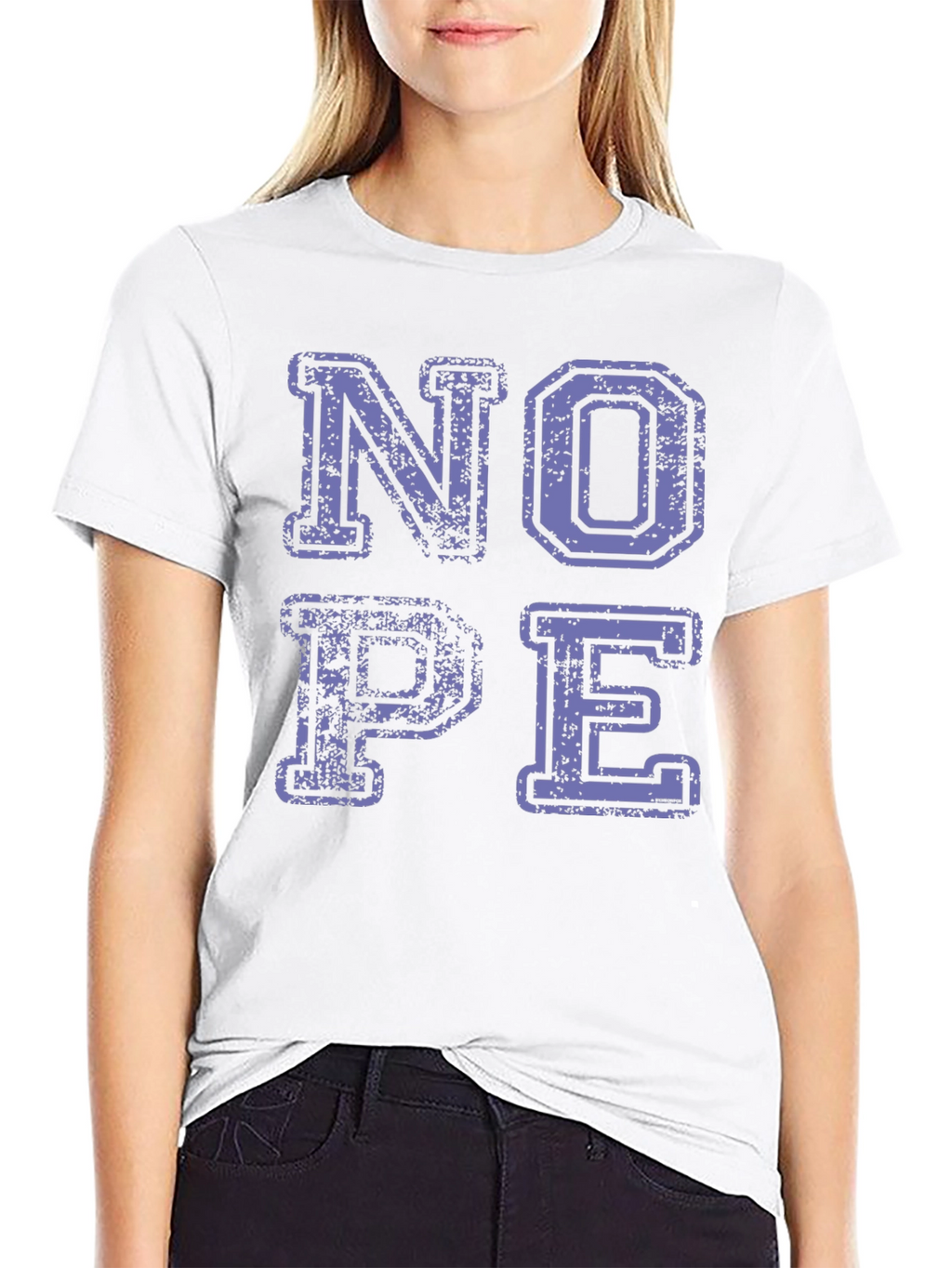 Nope Graphic Tee - Casual Black T-Shirt