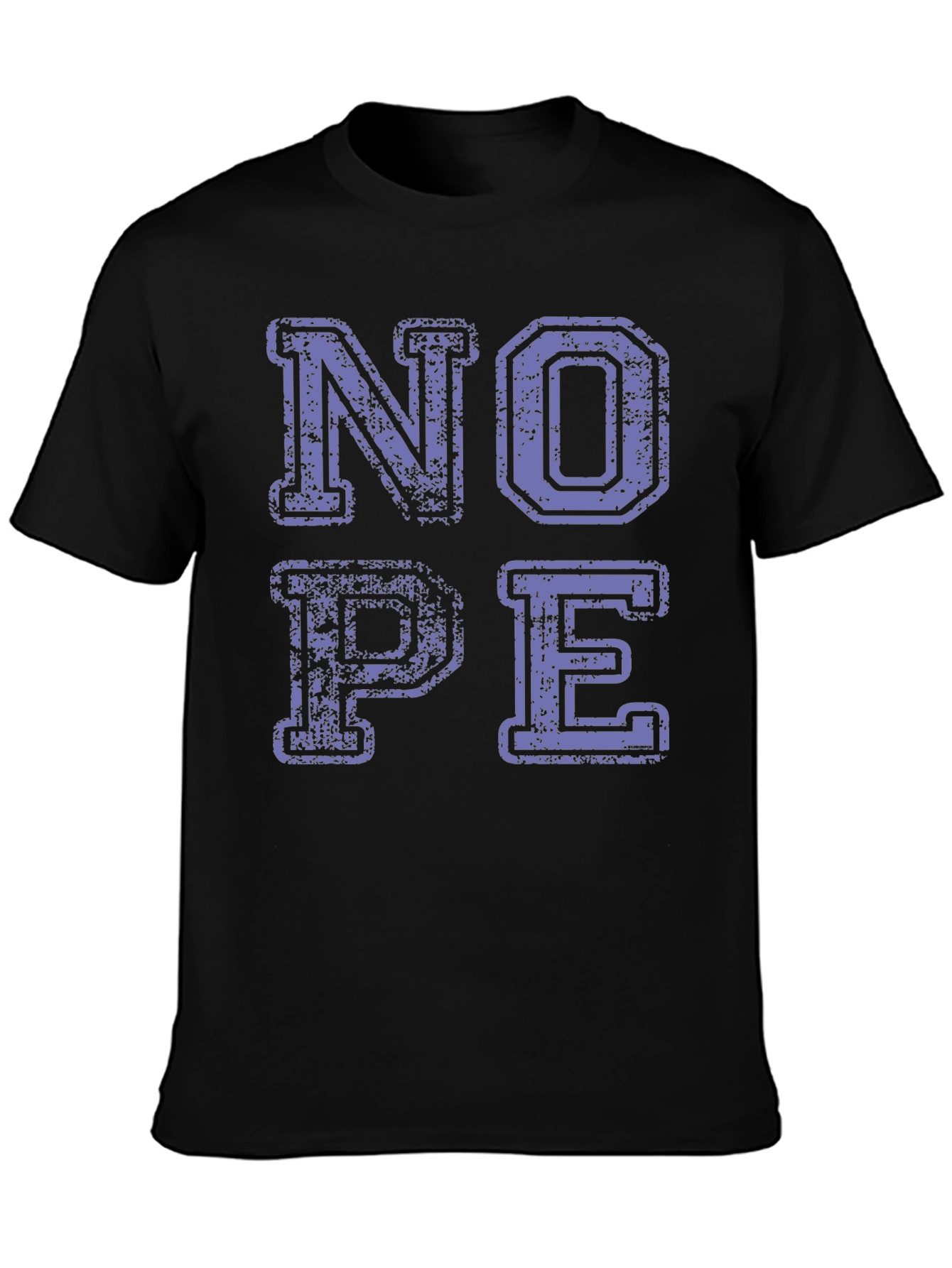 Nope Graphic Tee - Casual Black T-Shirt