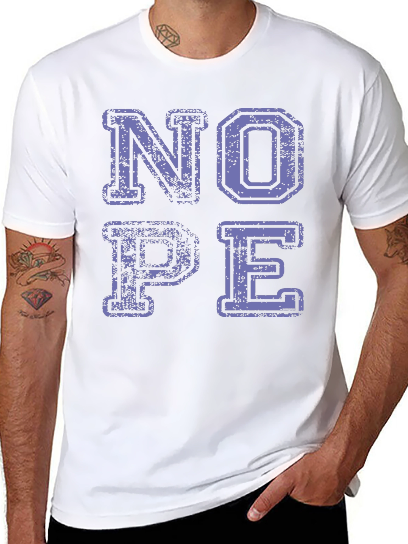 Nope Graphic Tee - Casual Black T-Shirt
