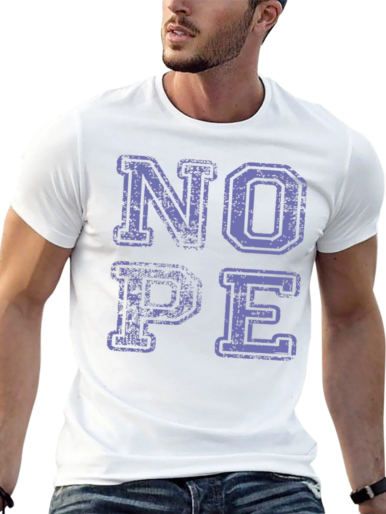 Nope Graphic Tee - Casual Black T-Shirt