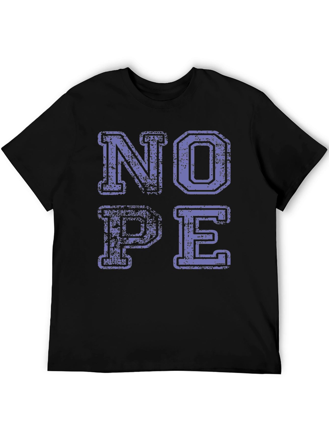 Nope Graphic Tee - Casual Black T-Shirt