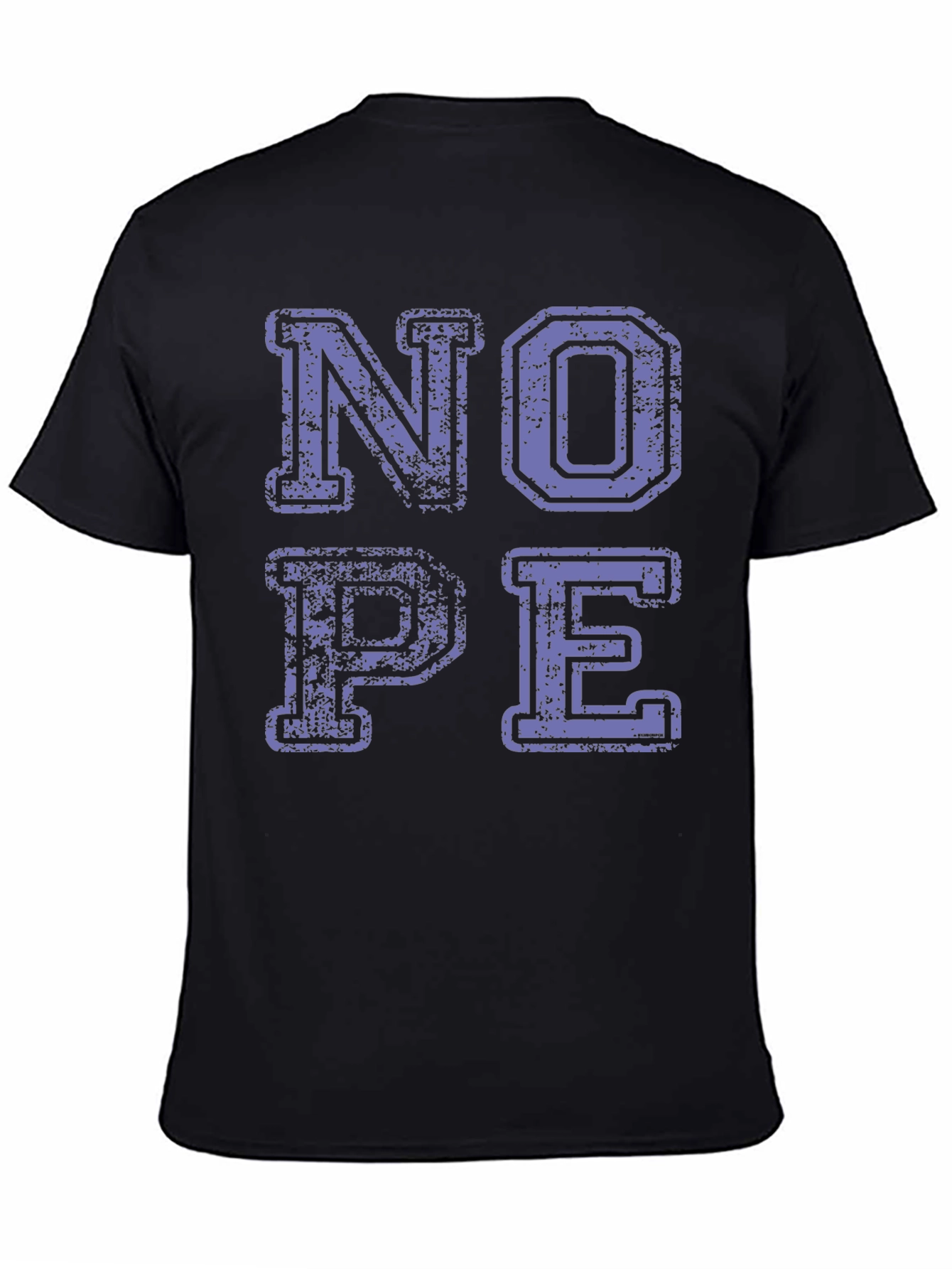 Nope Graphic Tee - Casual Black T-Shirt