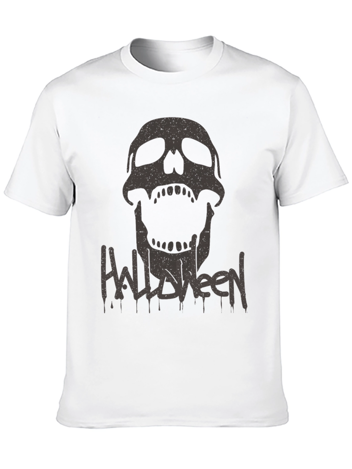 Halloween Skull Graphic Tee - Mens Black T-Shirt