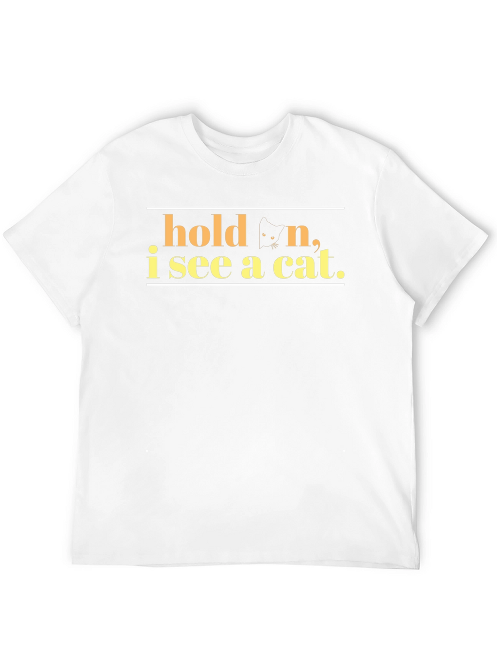 Hold On I See A Cat Black T-Shirt