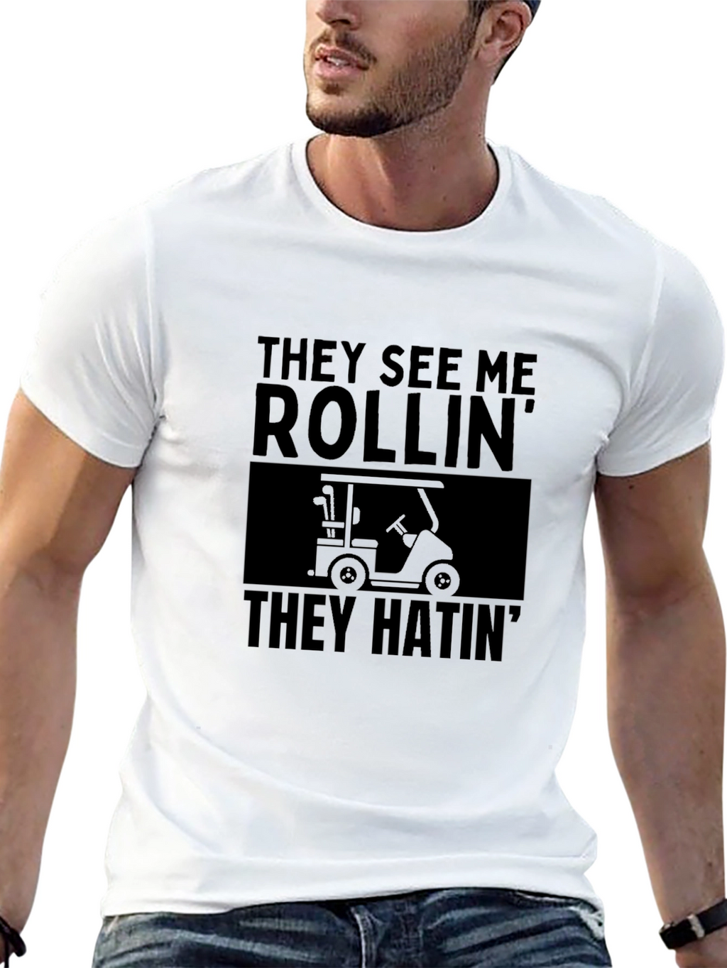 They See Me Rollin Funny Golf T-Shirt