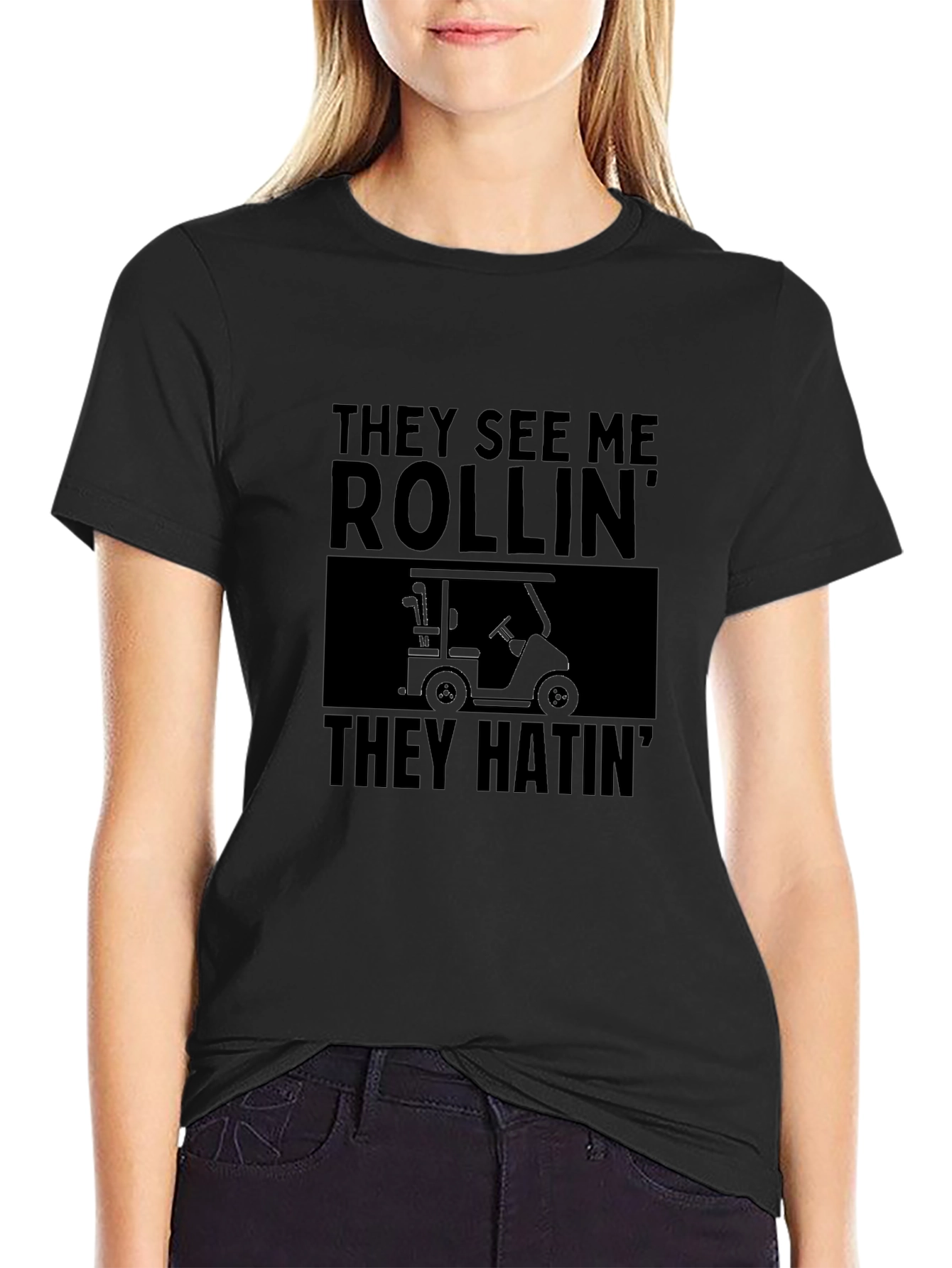 They See Me Rollin Funny Golf T-Shirt