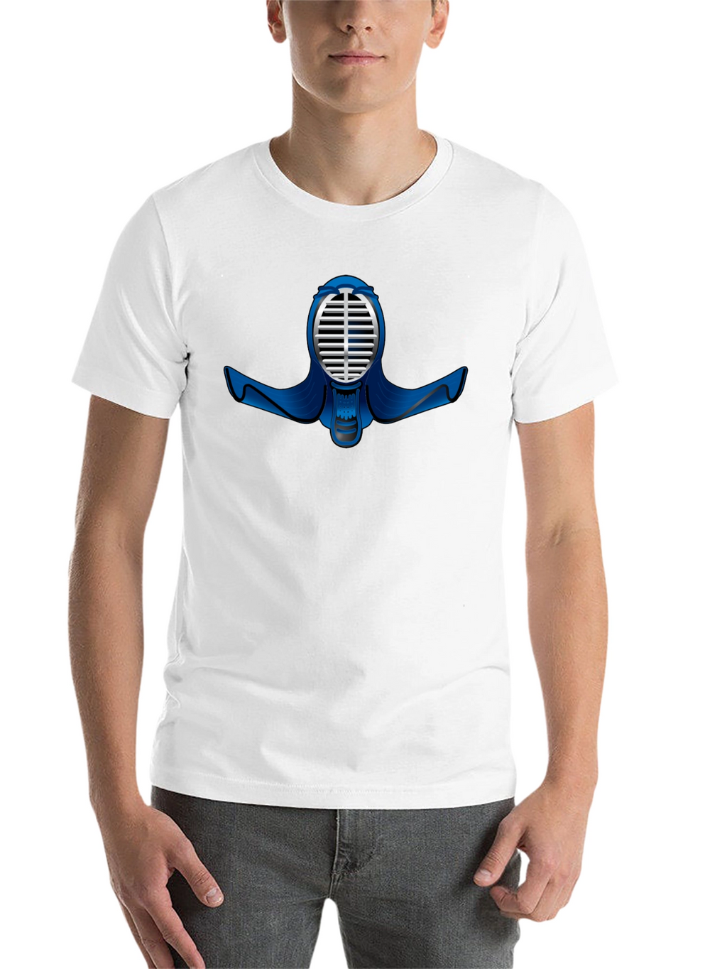 Black T-Shirt with Kendo Mask Design