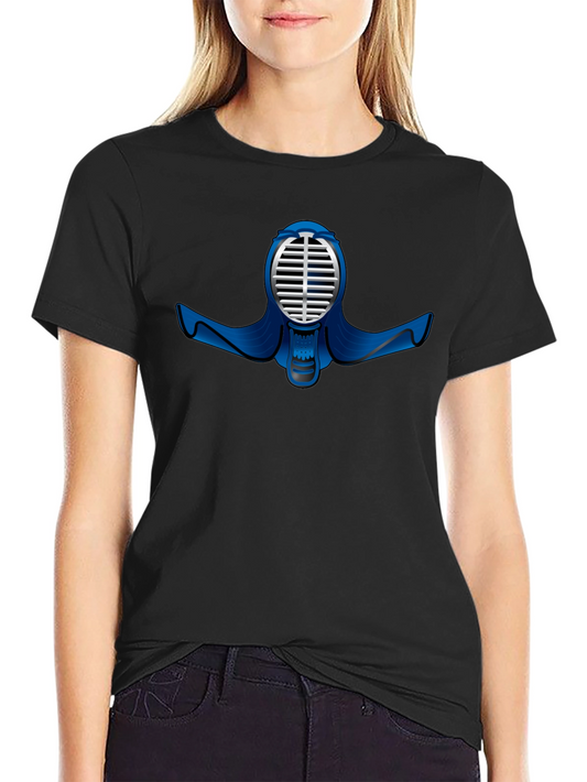 Black T-Shirt with Kendo Mask Design
