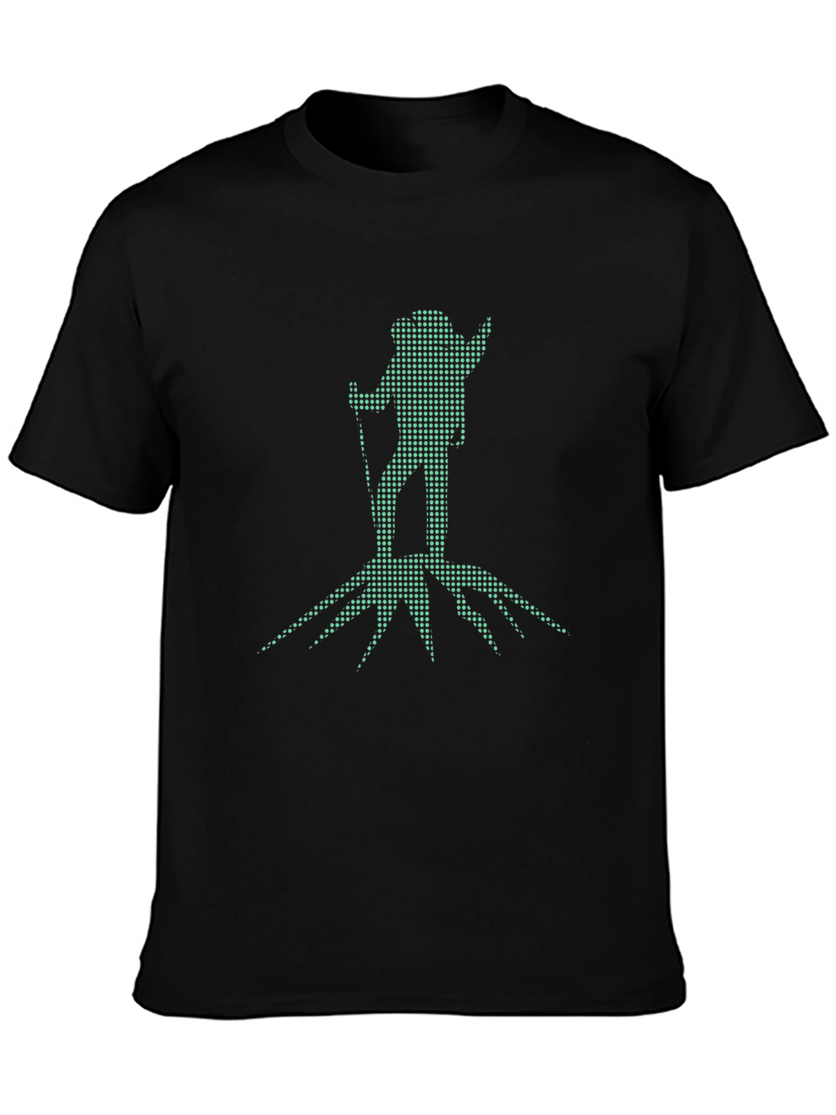 Hiking Graphic Tee - Black Cotton Blend