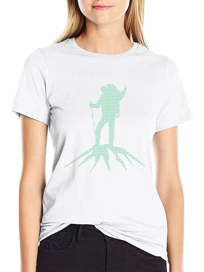 Hiking Graphic Tee - Black Cotton Blend