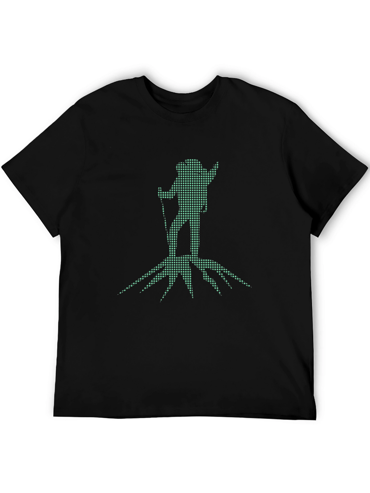 Hiking Graphic Tee - Black Cotton Blend