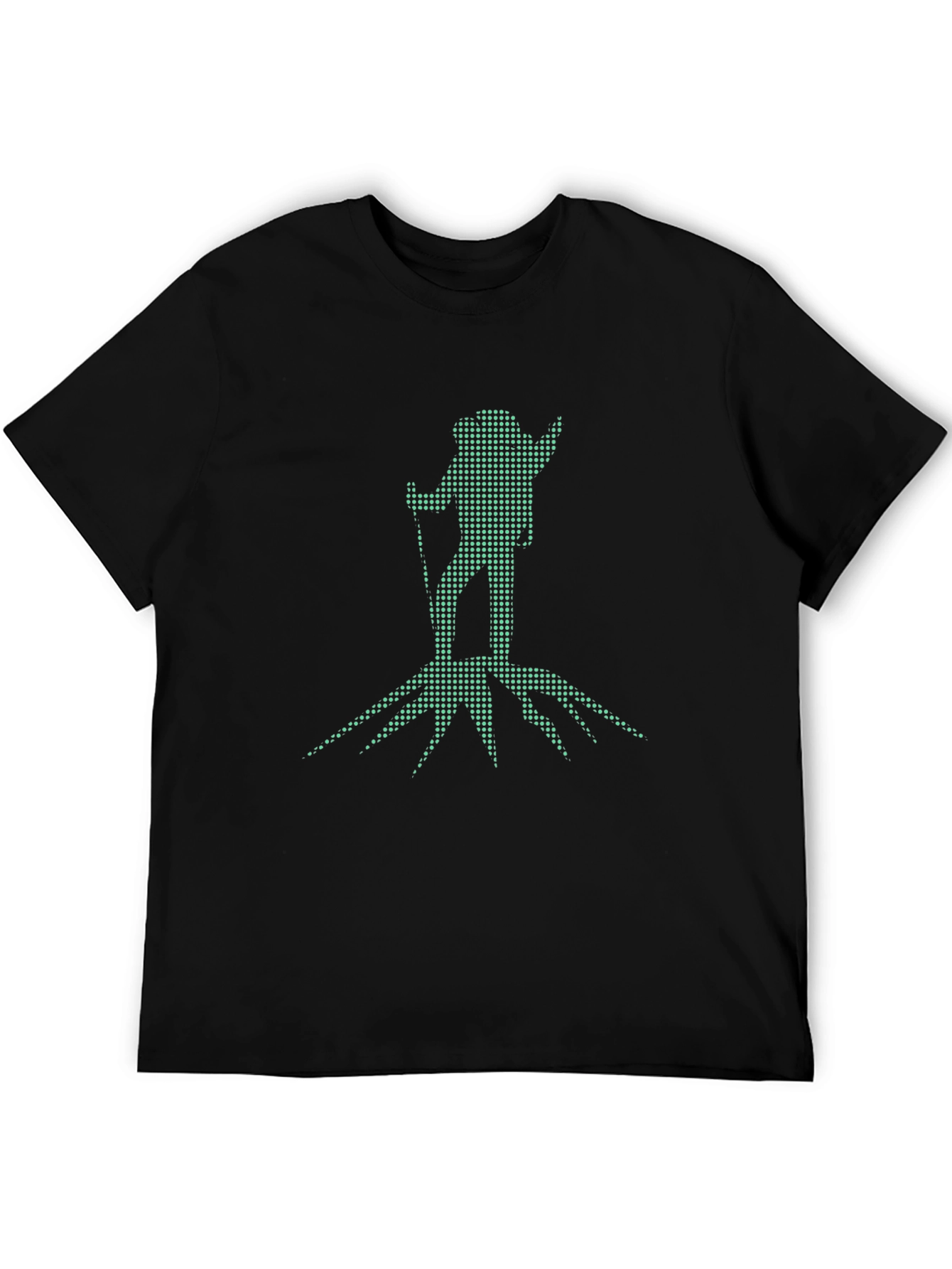Hiking Graphic Tee - Black Cotton Blend