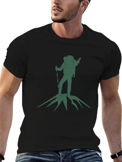 Hiking Graphic Tee - Black Cotton Blend