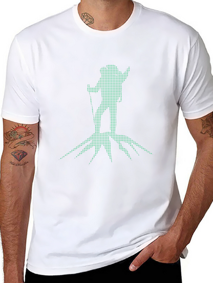 Hiking Graphic Tee - Black Cotton Blend