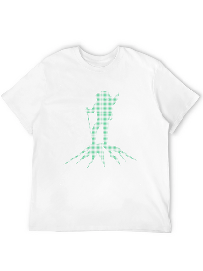 Hiking Graphic Tee - Black Cotton Blend
