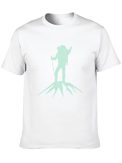 Hiking Graphic Tee - Black Cotton Blend