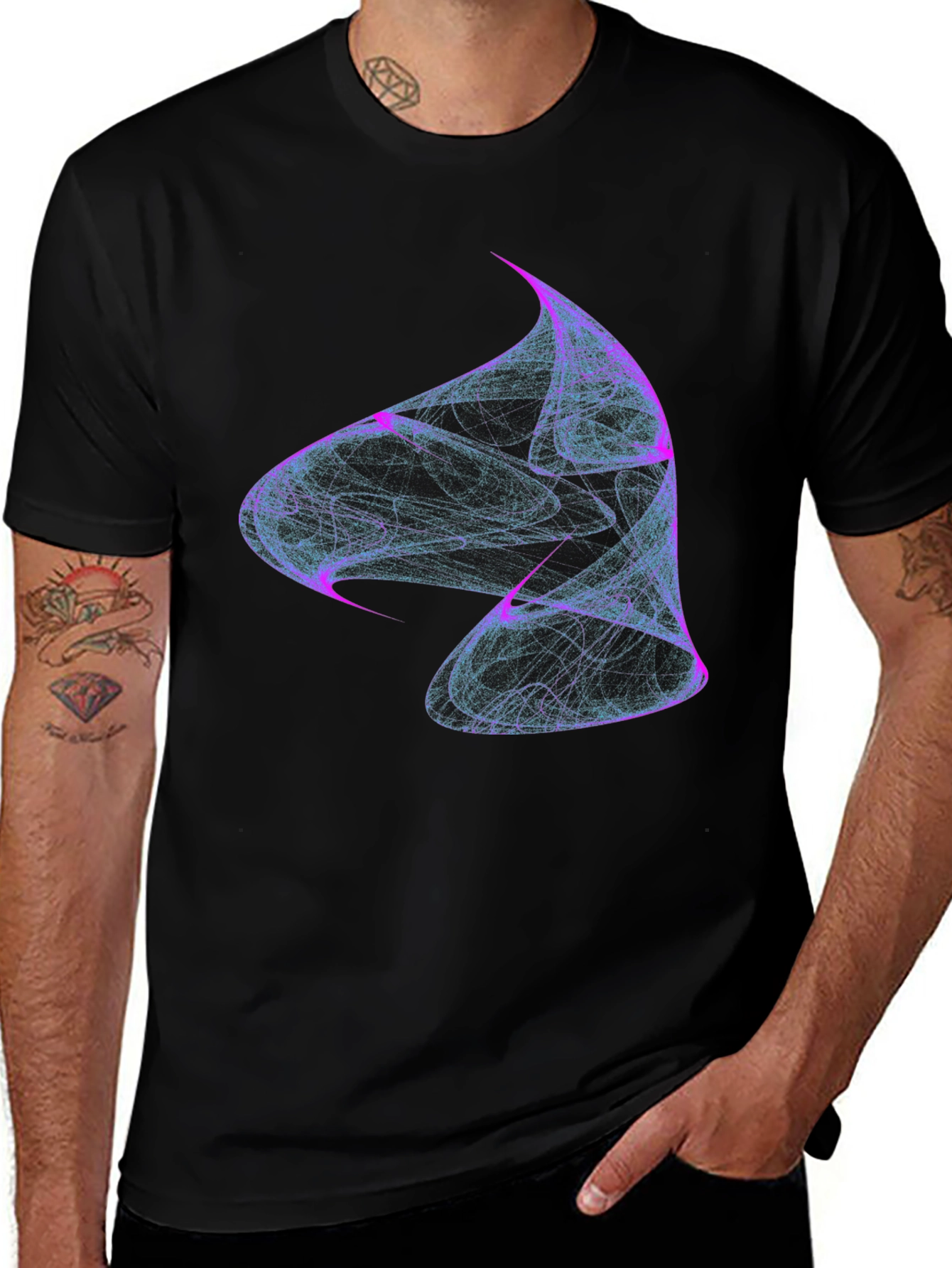 Abstract Swirl Tee - Modern Graphic Print
