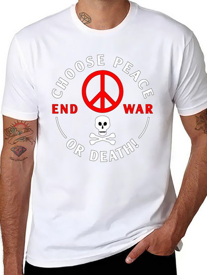 Choose Peace or Death Graphic T-Shirt