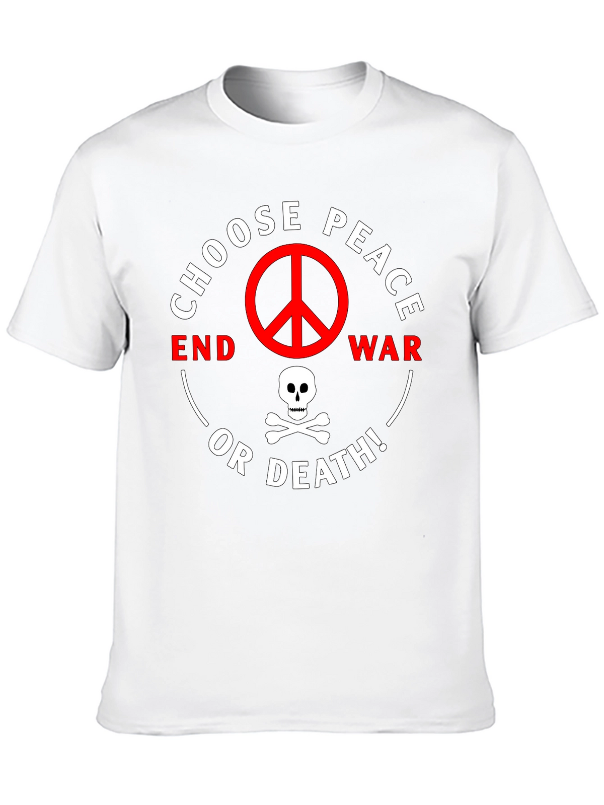 Choose Peace or Death Graphic T-Shirt