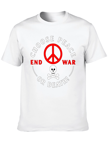 Choose Peace or Death Graphic T-Shirt